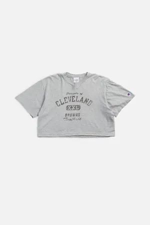 Rework Cleveland Browns NFL Crop Tee - L Frankie
