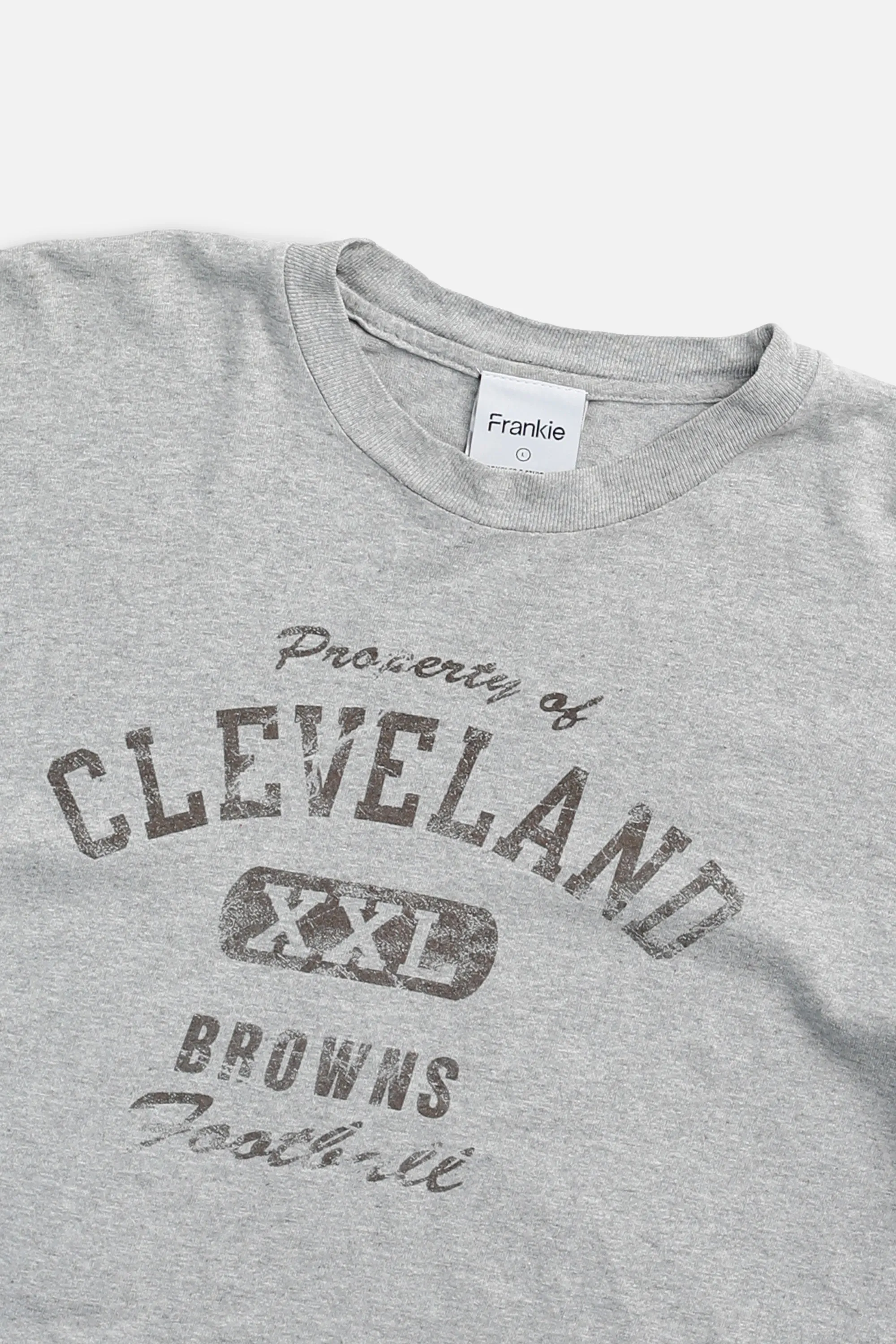 Rework Cleveland Browns NFL Crop Tee - L Frankie