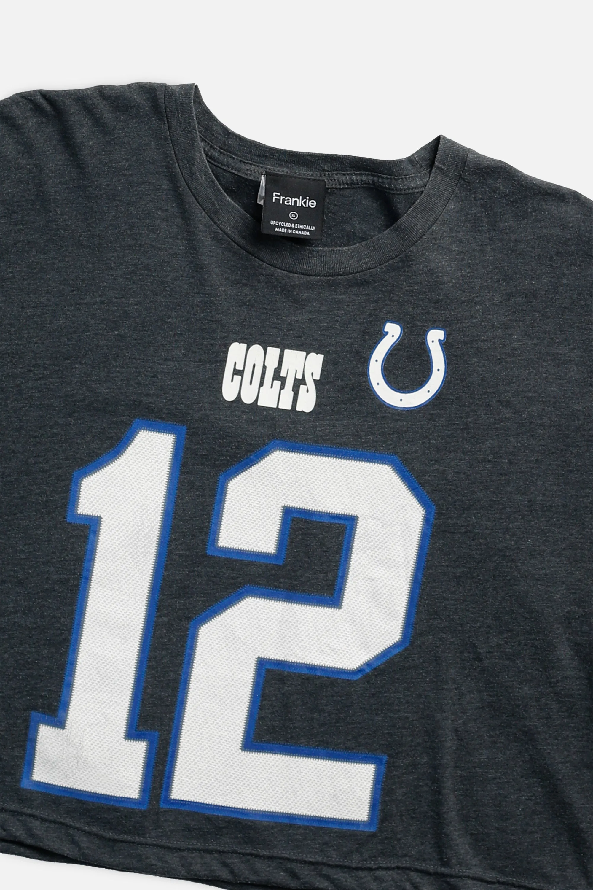 Rework Indianapolis Colts NFL Crop Tee - XL Frankie
