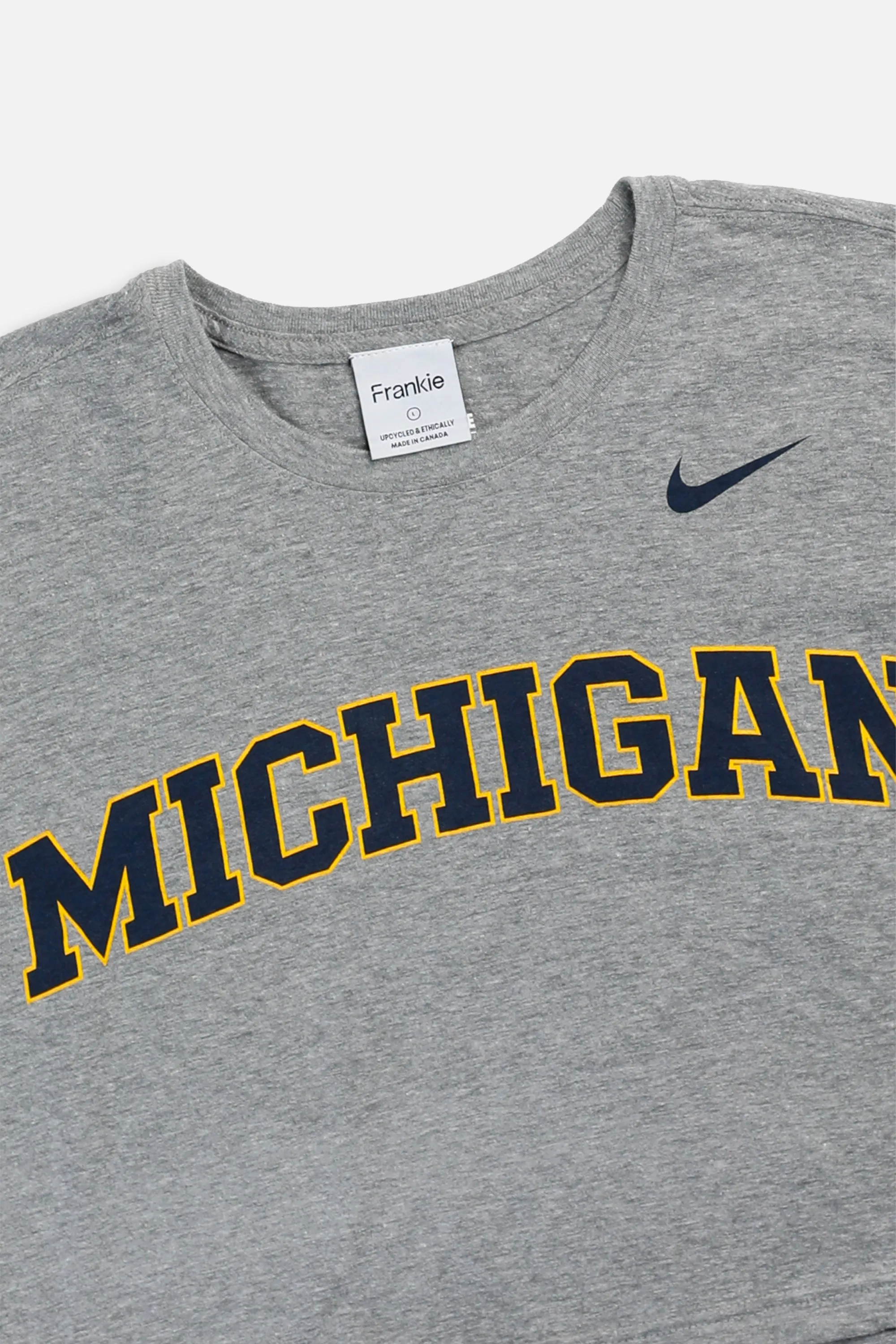 Rework Michigan NCAA Crop Tee - L Frankie