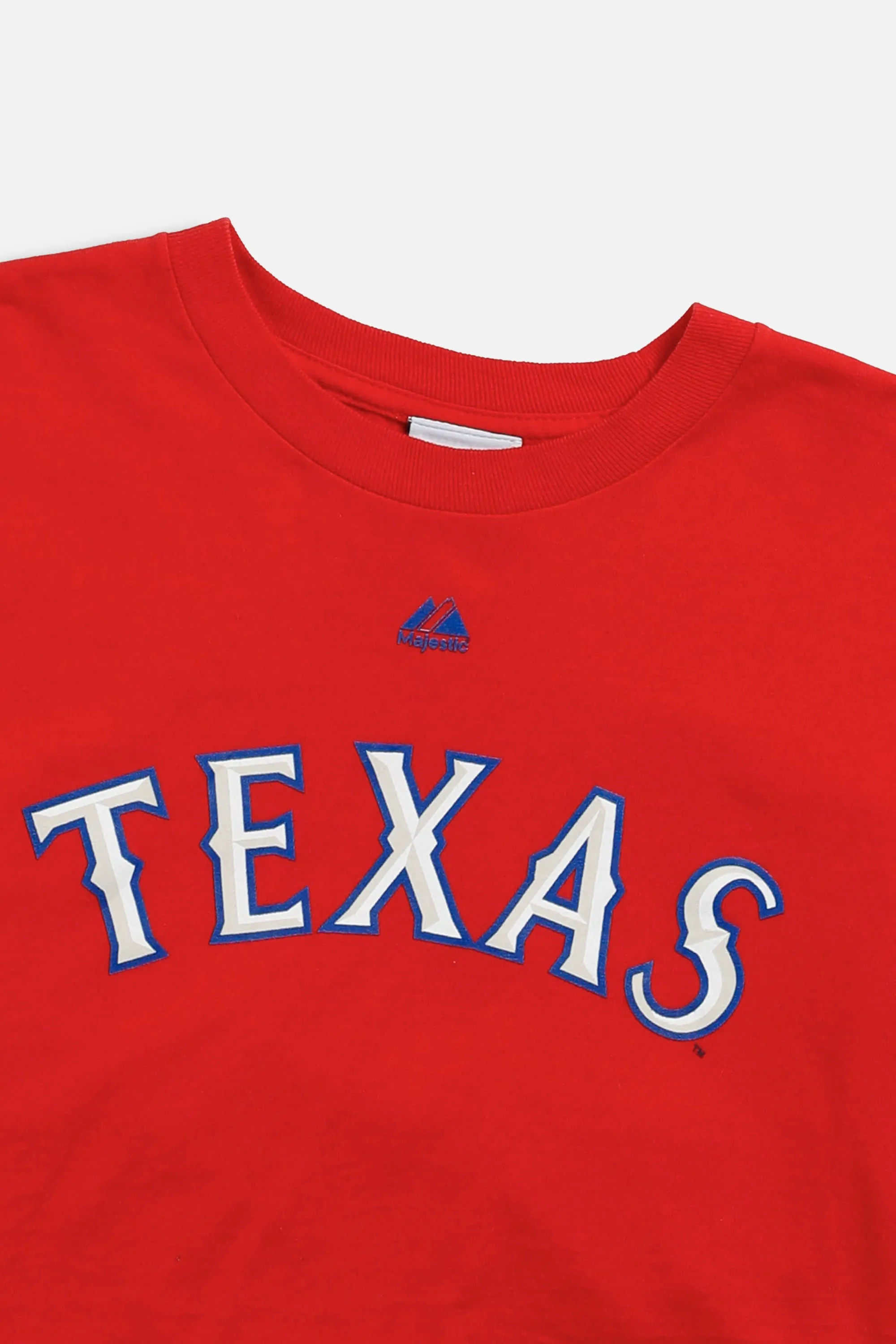 Rework Texas Rangers MLB Crop Tee - S Frankie