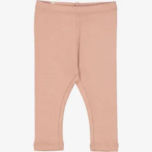 Rib Leggings | Baby - rose dawn Wheat