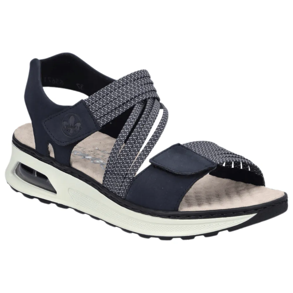 Rieker 65671-14 Womens Touch Fastening Wedge Sandal