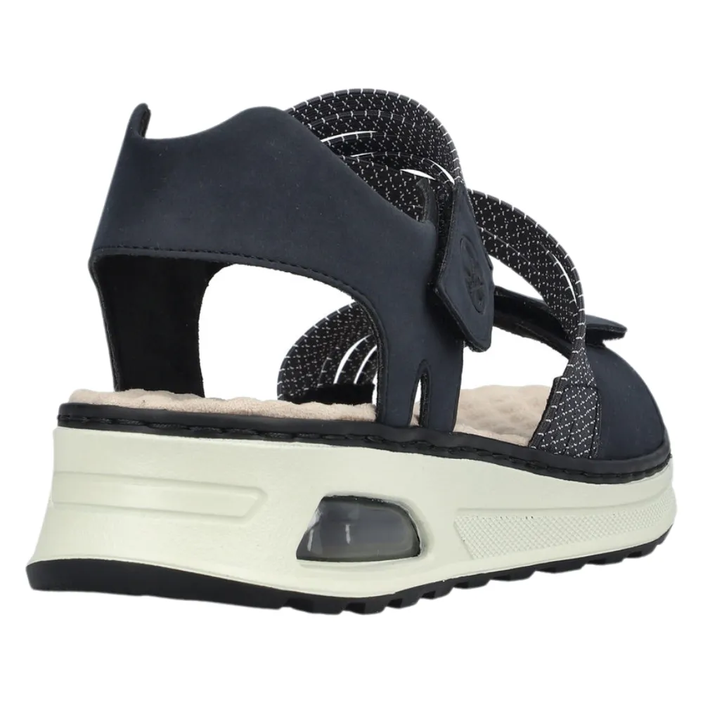 Rieker 65671-14 Womens Touch Fastening Wedge Sandal