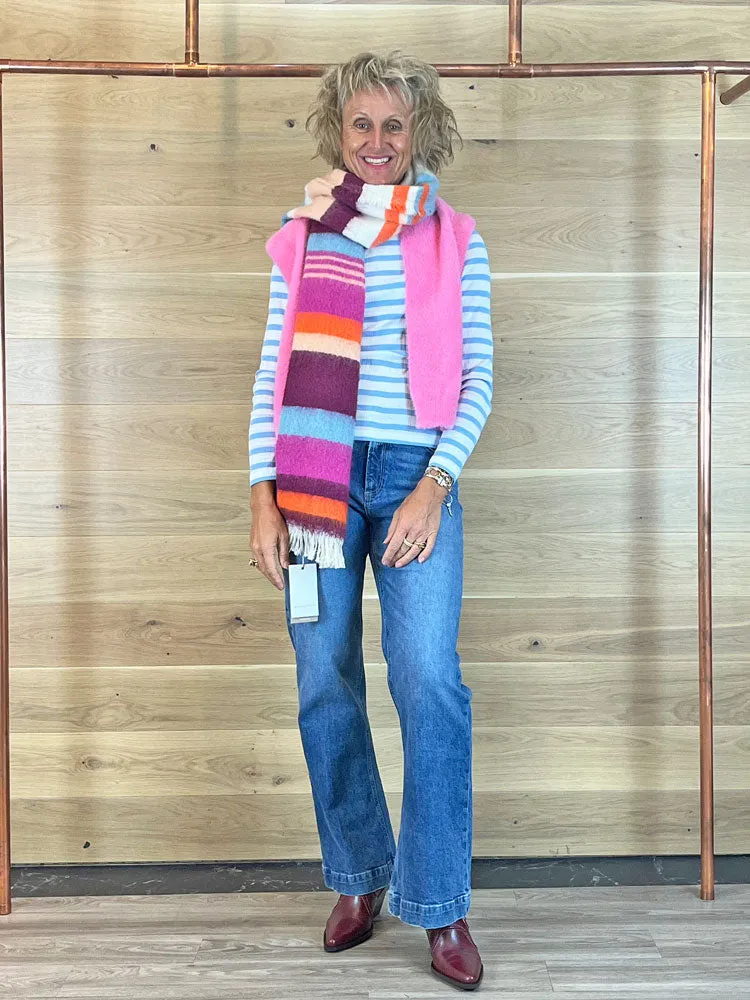 Rino & Pelle Reeve Scarf Multicoloured Stripe