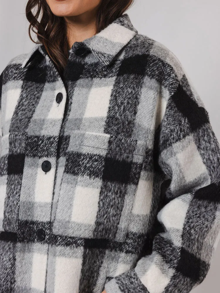 Rino & Pelle Trina Long Jacket Snow White Check