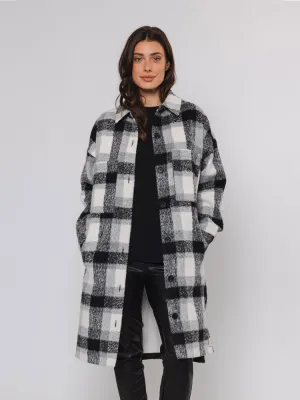 Rino & Pelle Trina Long Jacket Snow White Check