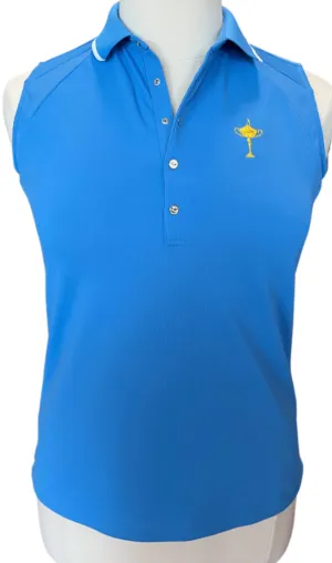RLX by Ralph Lauren Blue Sleeveless Ryder Cup 2018 Polo Size L MSP$75
