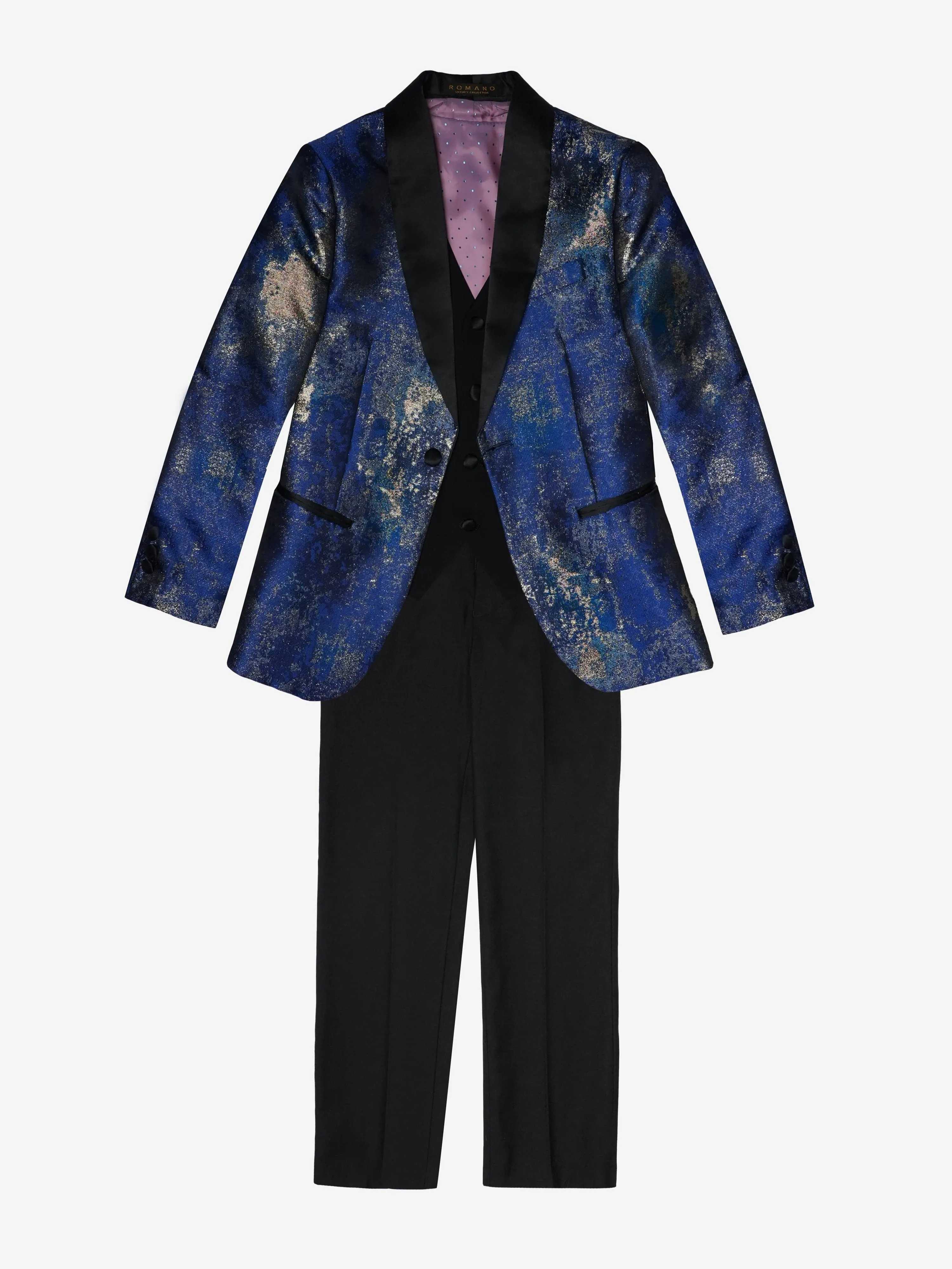 Romano Boys 3 Piece Suit in Blue