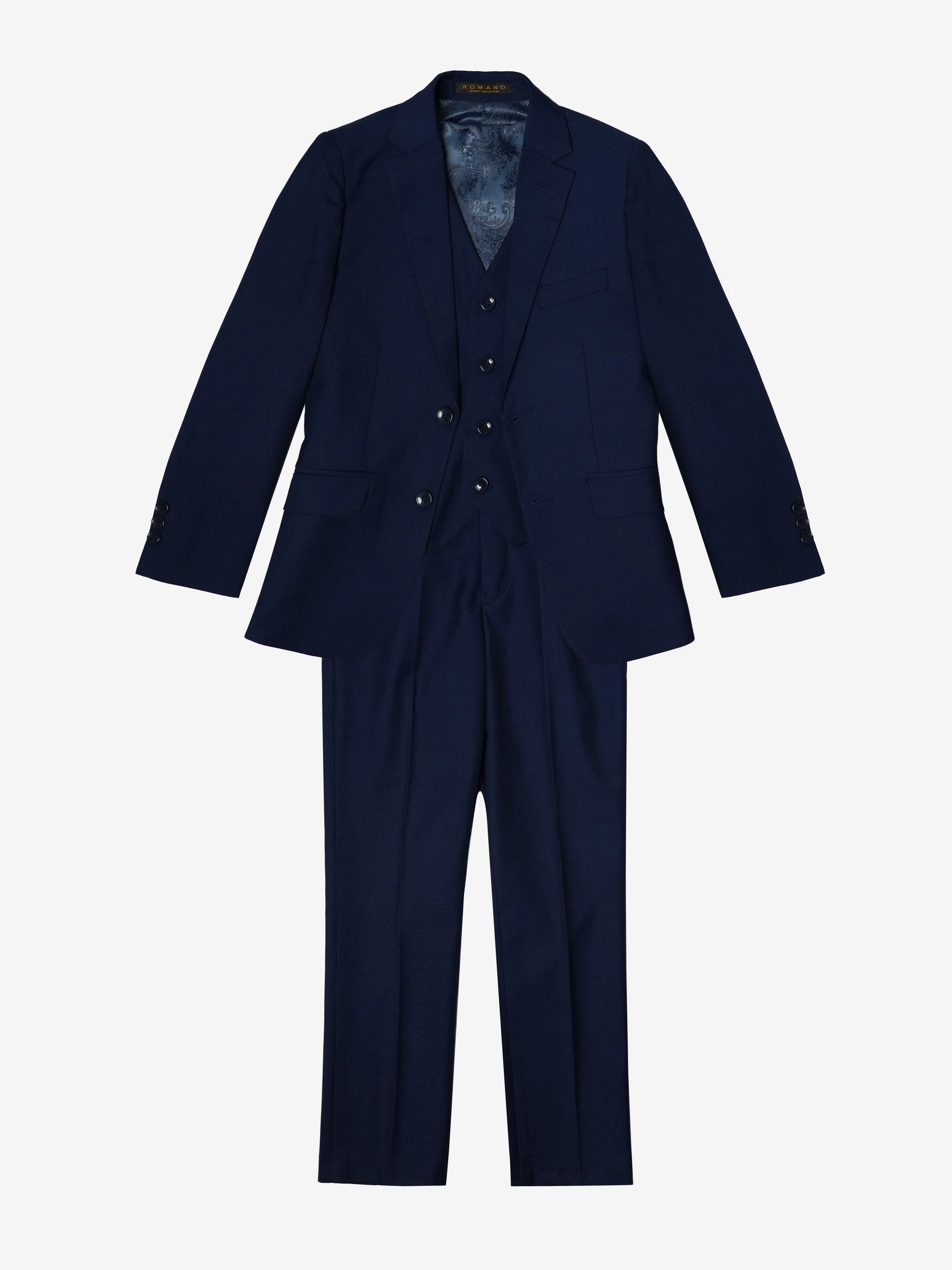 Romano Boys 3 Piece Suit in Blue