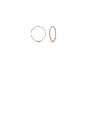 Rose Gold Colour My Day Hoop Earrings Guess