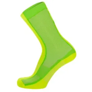 Santini Puro Unisex Cycling Socks (Fluo Green)