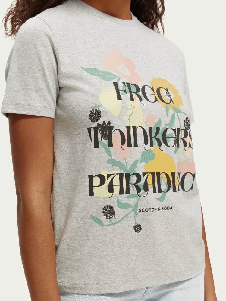 Scotch & Soda Slogan Tee Grey
