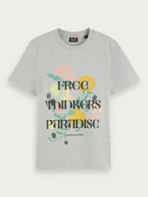 Scotch & Soda Slogan Tee Grey
