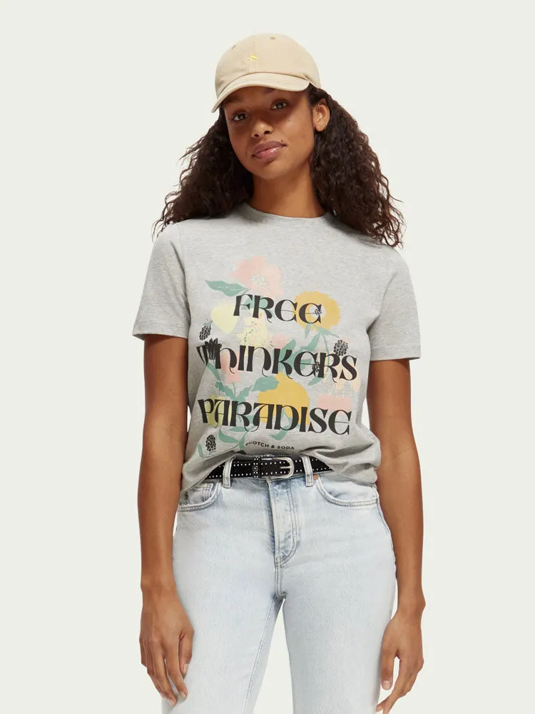 Scotch & Soda Slogan Tee Grey