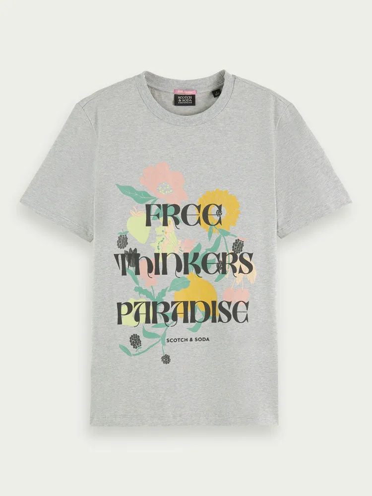 Scotch & Soda Slogan Tee Grey