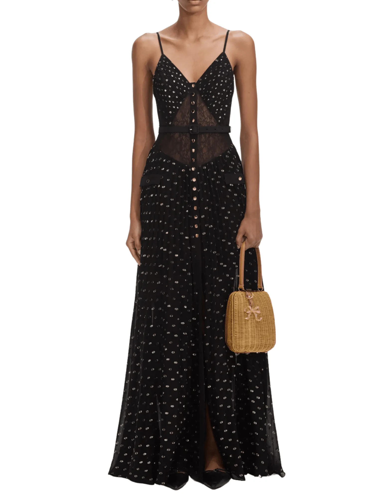 Self-Portrait Chiffon Maxi Dress