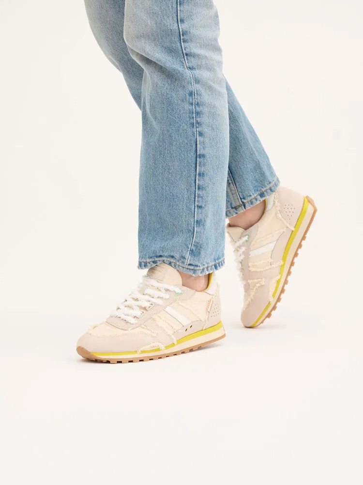 Serafini Bella Trainers Milk, White & Yellow