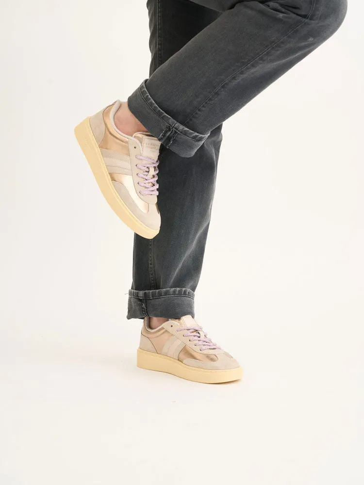Serafini Court Trainers Light Bronze, Taupe & Pink
