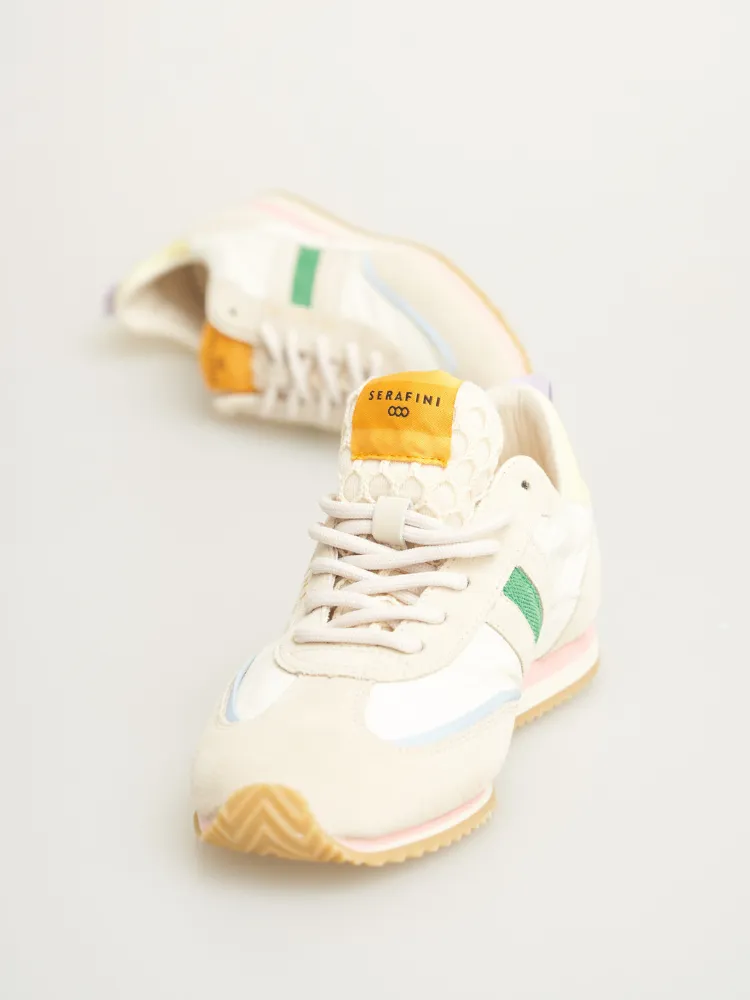 Serafini Lady D Trainers Green & Yellow