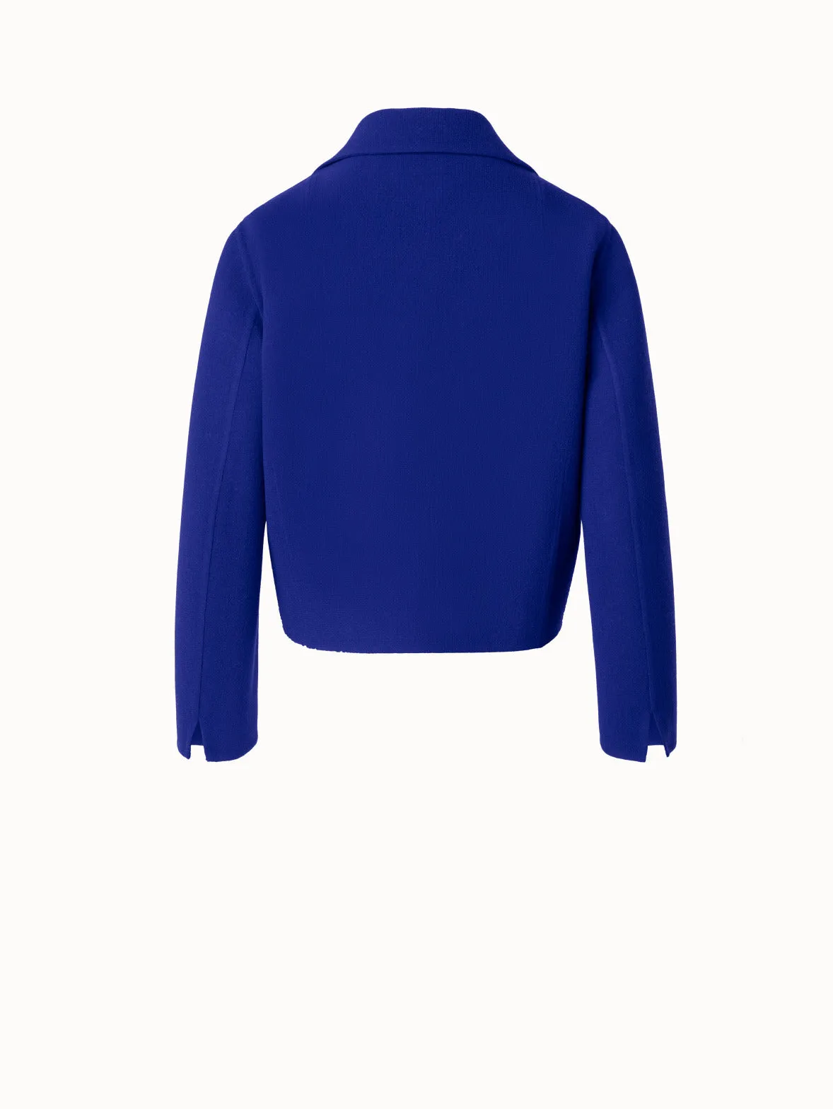 Short Jacket in Wool Crêpe Double-Face Akris