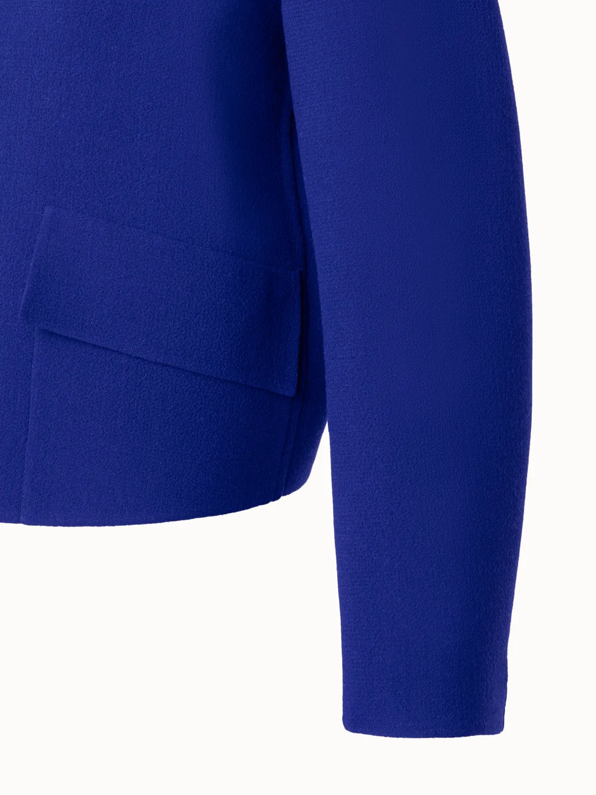 Short Jacket in Wool Crêpe Double-Face Akris