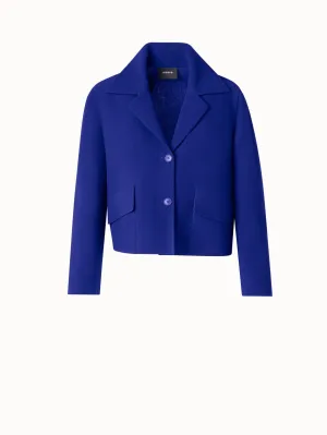 Short Jacket in Wool Crêpe Double-Face Akris
