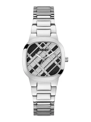 Silver Black Glitz Clash Watch Guess