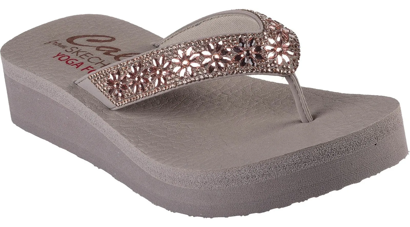 Skechers 119638 Vinyasa Wild Daisies Womens Toe Post Sandal