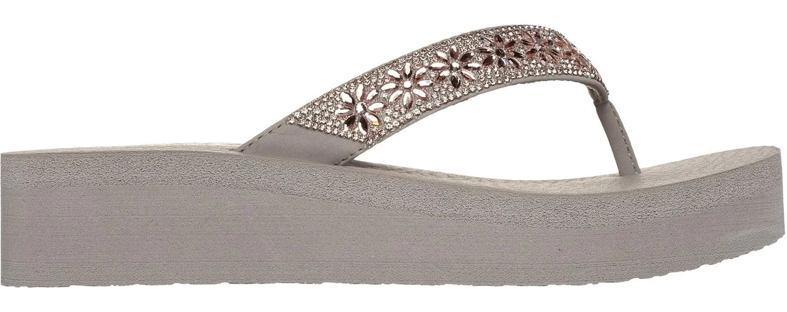 Skechers 119638 Vinyasa Wild Daisies Womens Toe Post Sandal