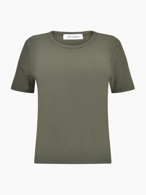 Sofie Schnoor Ribbed T-Shirt Army Green