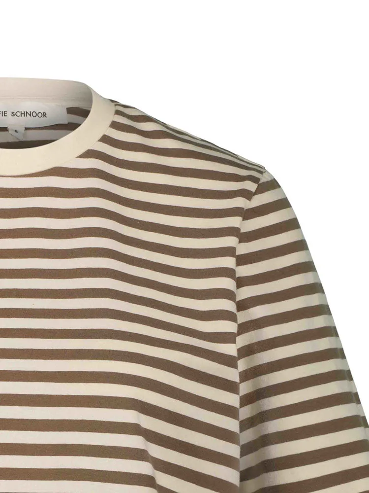 Sofie Schnoor T-Shirt Brown Striped