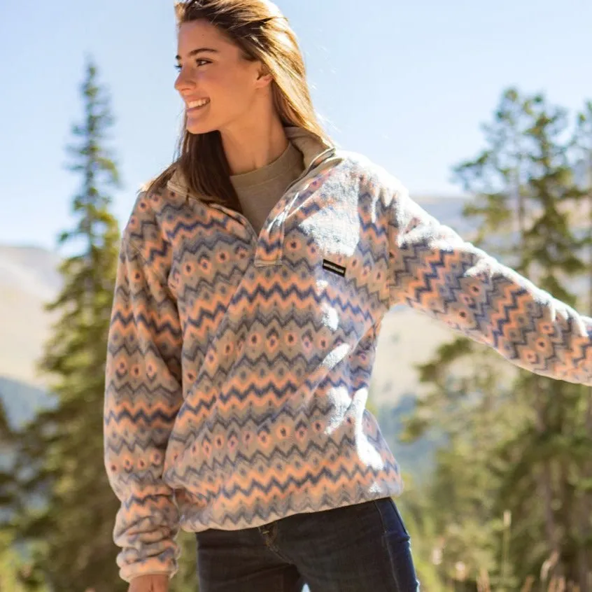 Southern Marsh 21 Tangier Ikat Fleece Pullover