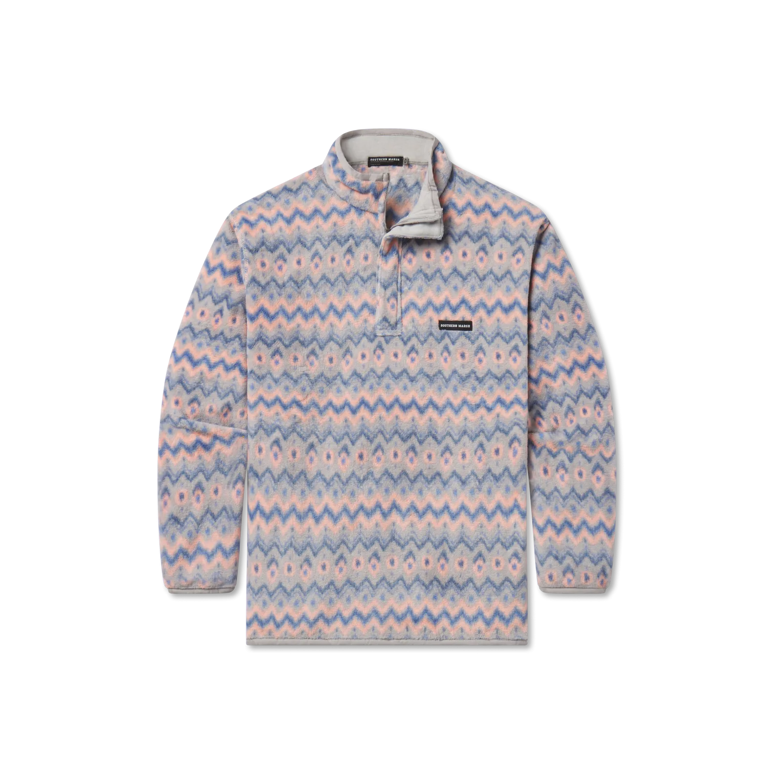 Southern Marsh 21 Tangier Ikat Fleece Pullover