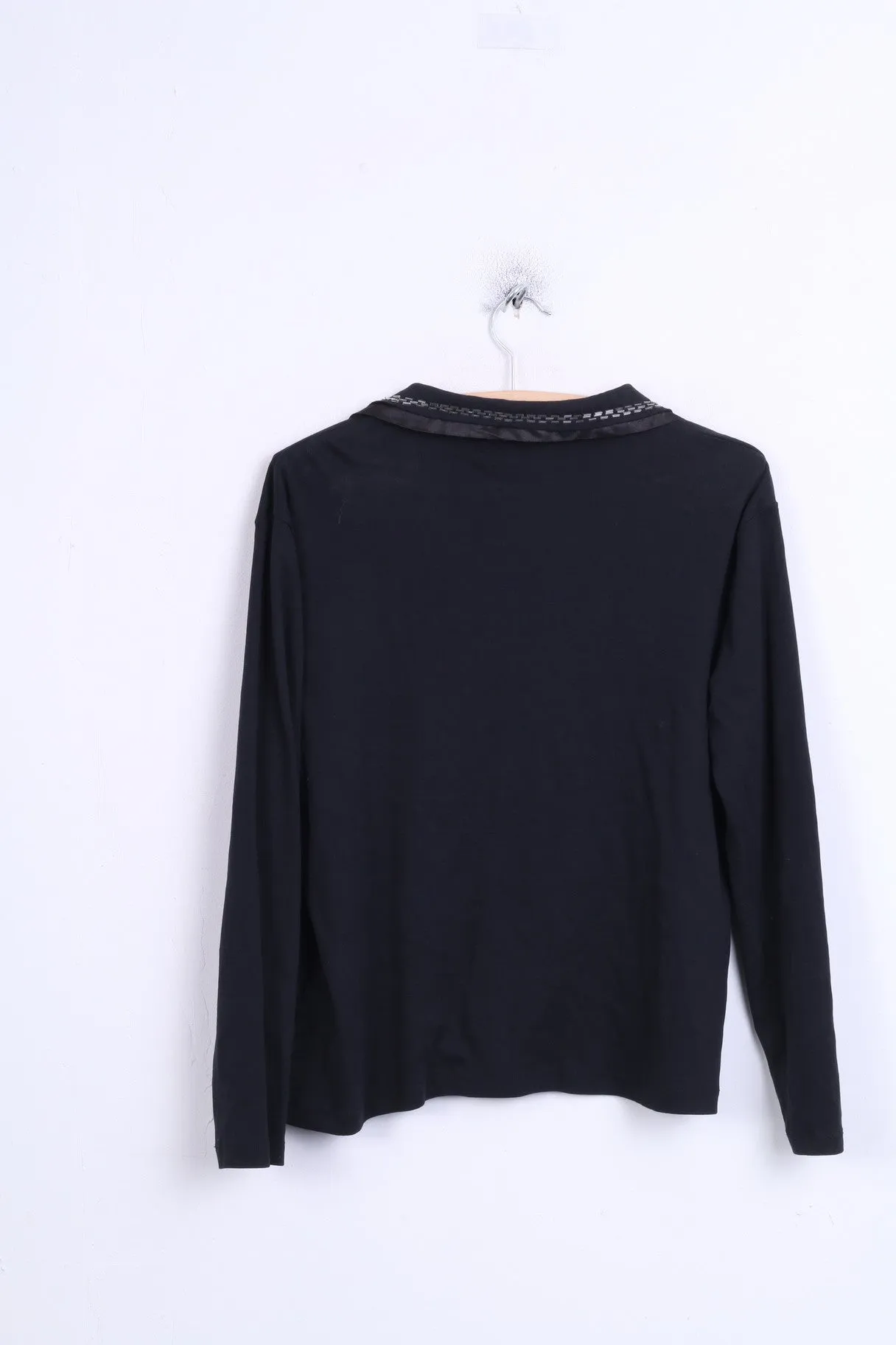 Steilmann Womens 16 XL Blouse Black Single Breasted