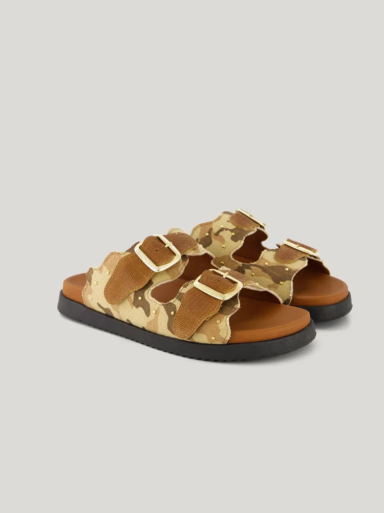 Summum Canvas Stud Sandals Multicolour