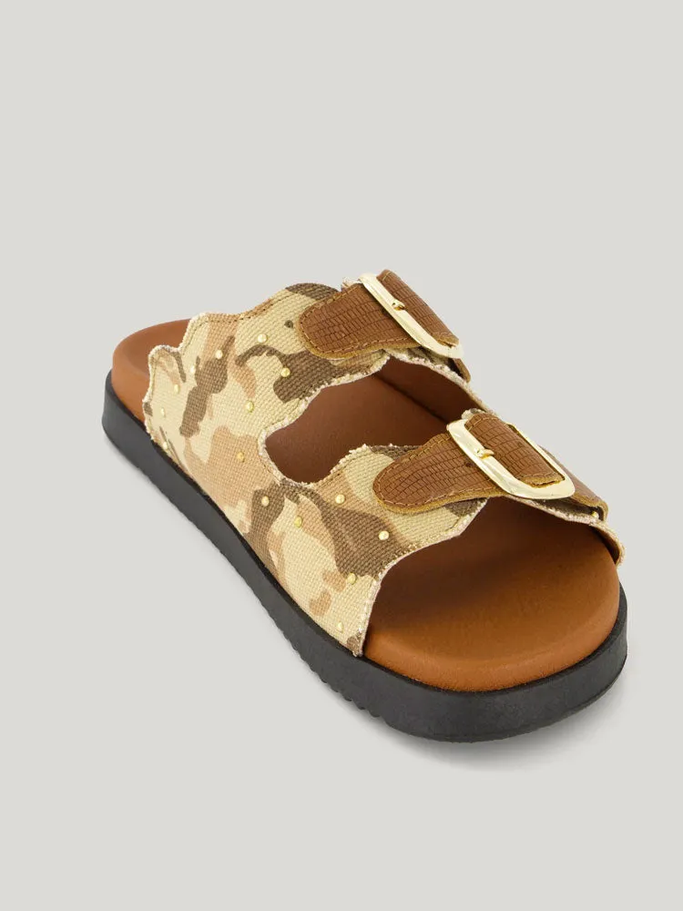Summum Canvas Stud Sandals Multicolour