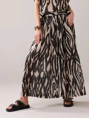 Summum Faded Zebra Print Trousers Multi