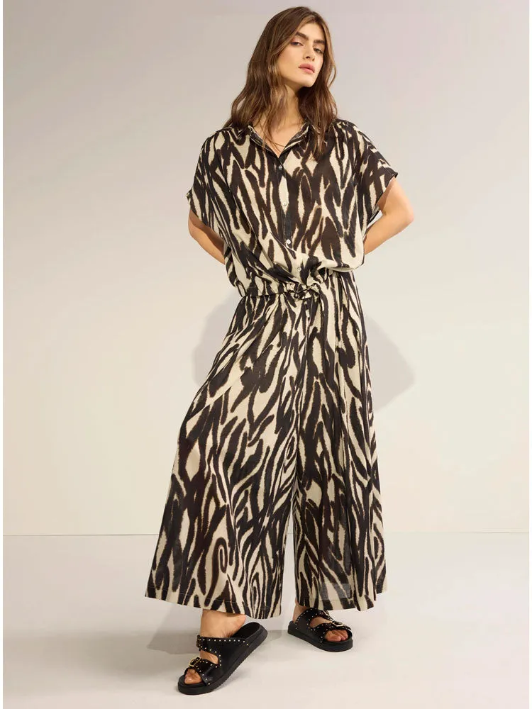 Summum Faded Zebra Print Trousers Multi