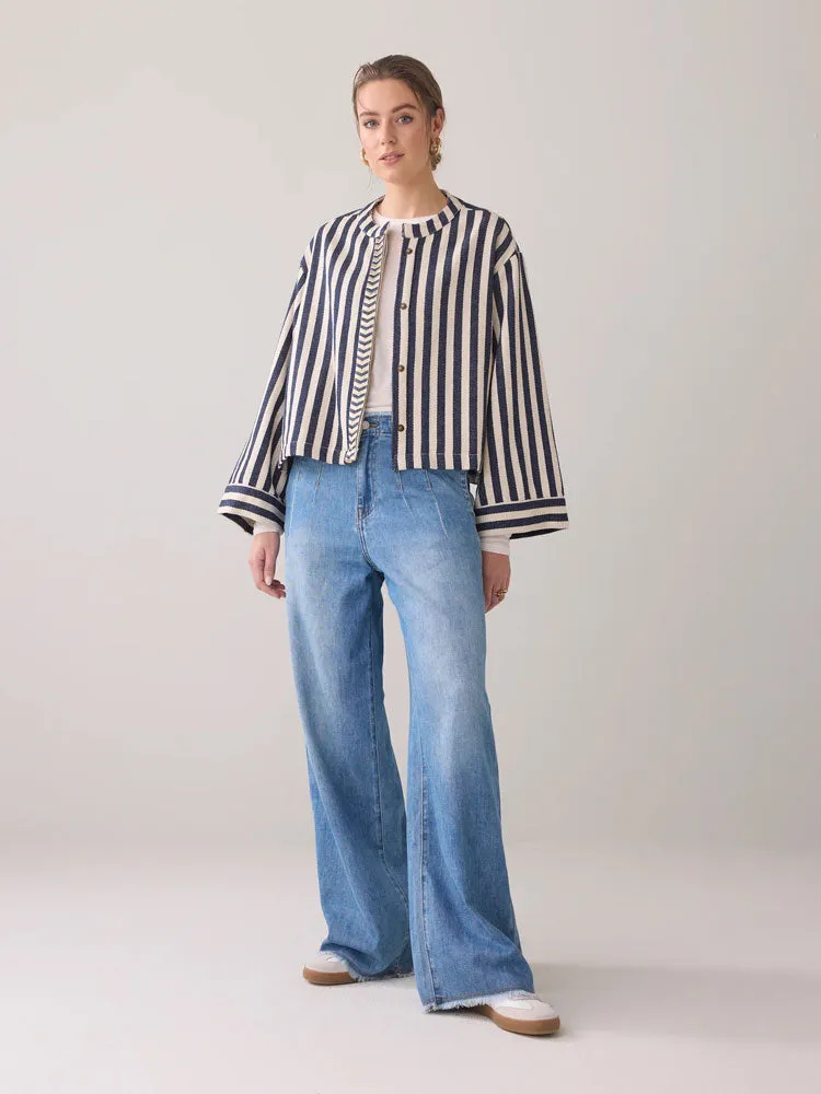 Summum Reversible Kimono Jacket Navy Noir