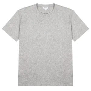 Sunspel Womens Boy Fit T-Shirt Grey Melange