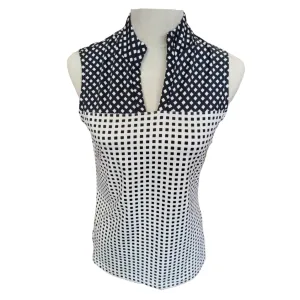 Tail Black and White Square Sleeveless Size S