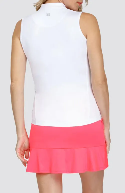 Tail Coral and White 1/4 Zip Sleeveless Women's Golf Top Size XXL MSP$87