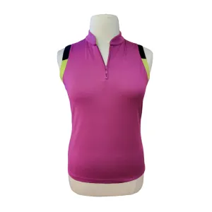 Tail Magenta Sleeveless Golf Top w/ Lime & Black Trim Size L MSP$90