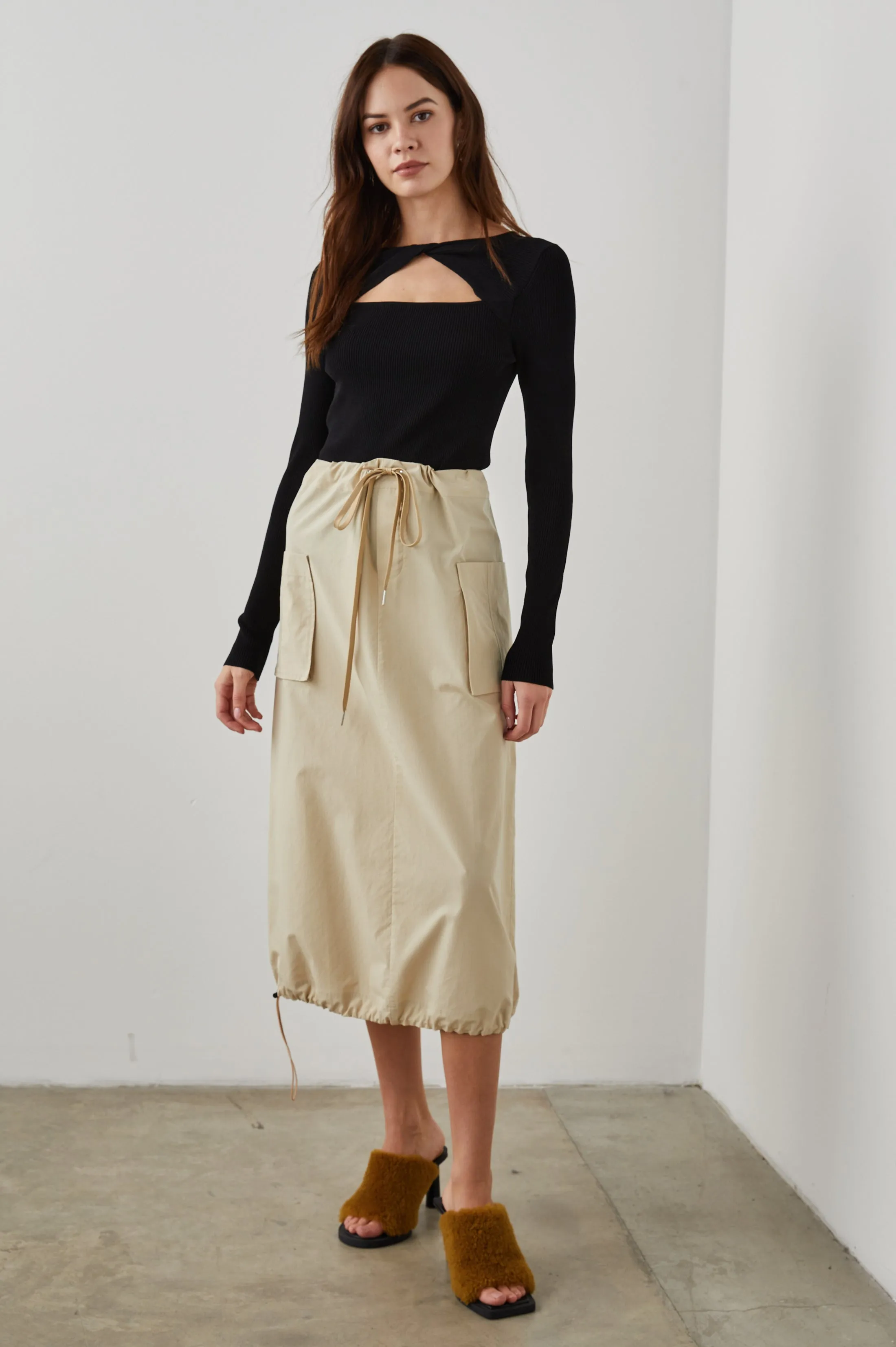 TATIANA SKIRT - TIDAL FOAM Rails