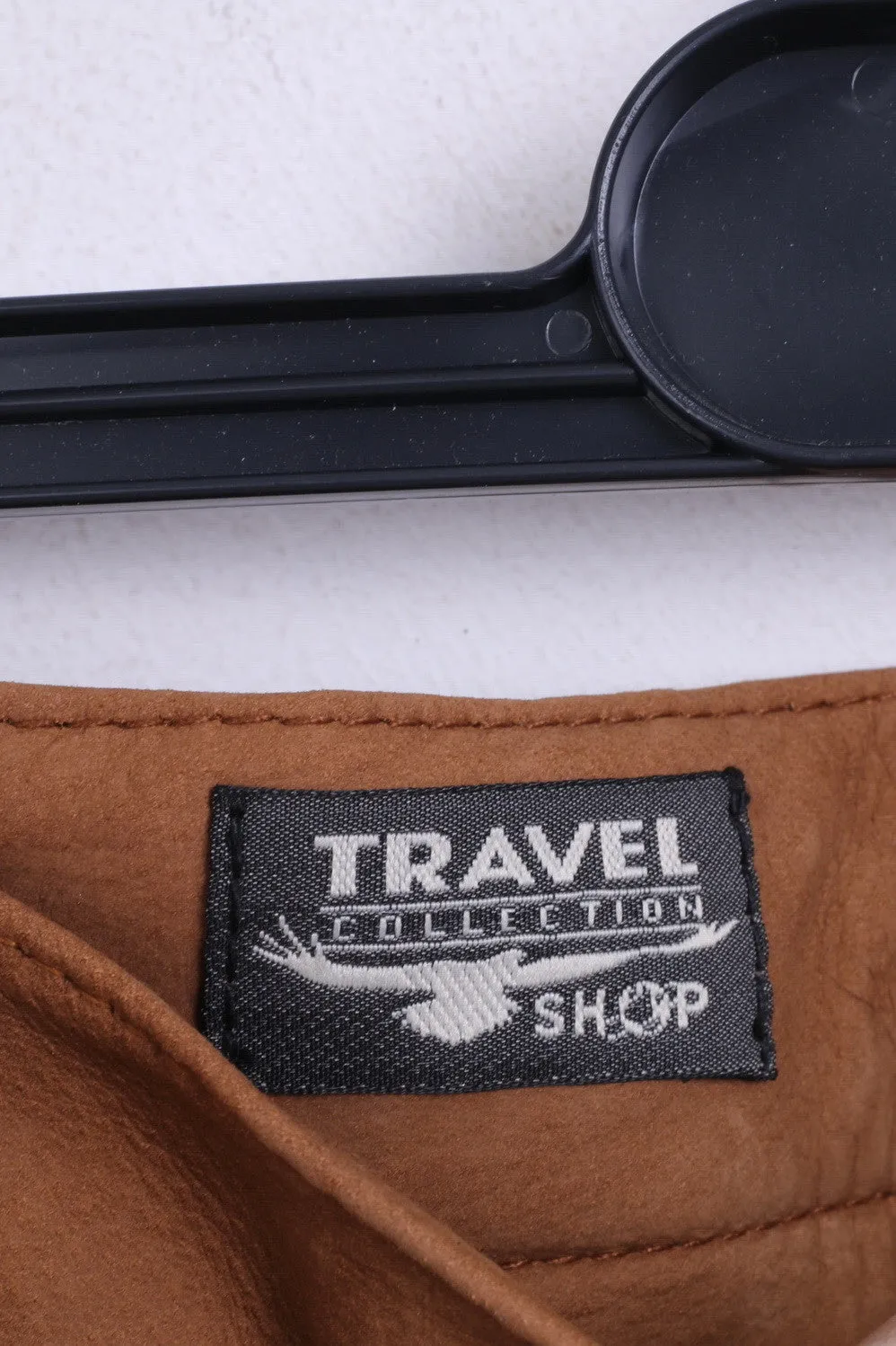 TRAVEL Collection Womens W36 Leather Trousers Camel