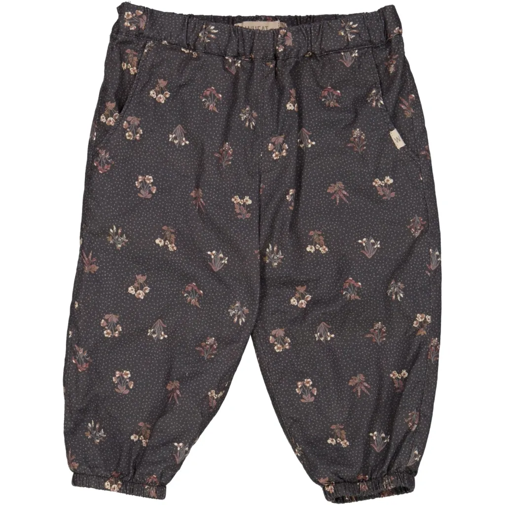 Trousers Malou Lined - black flowers Wheat