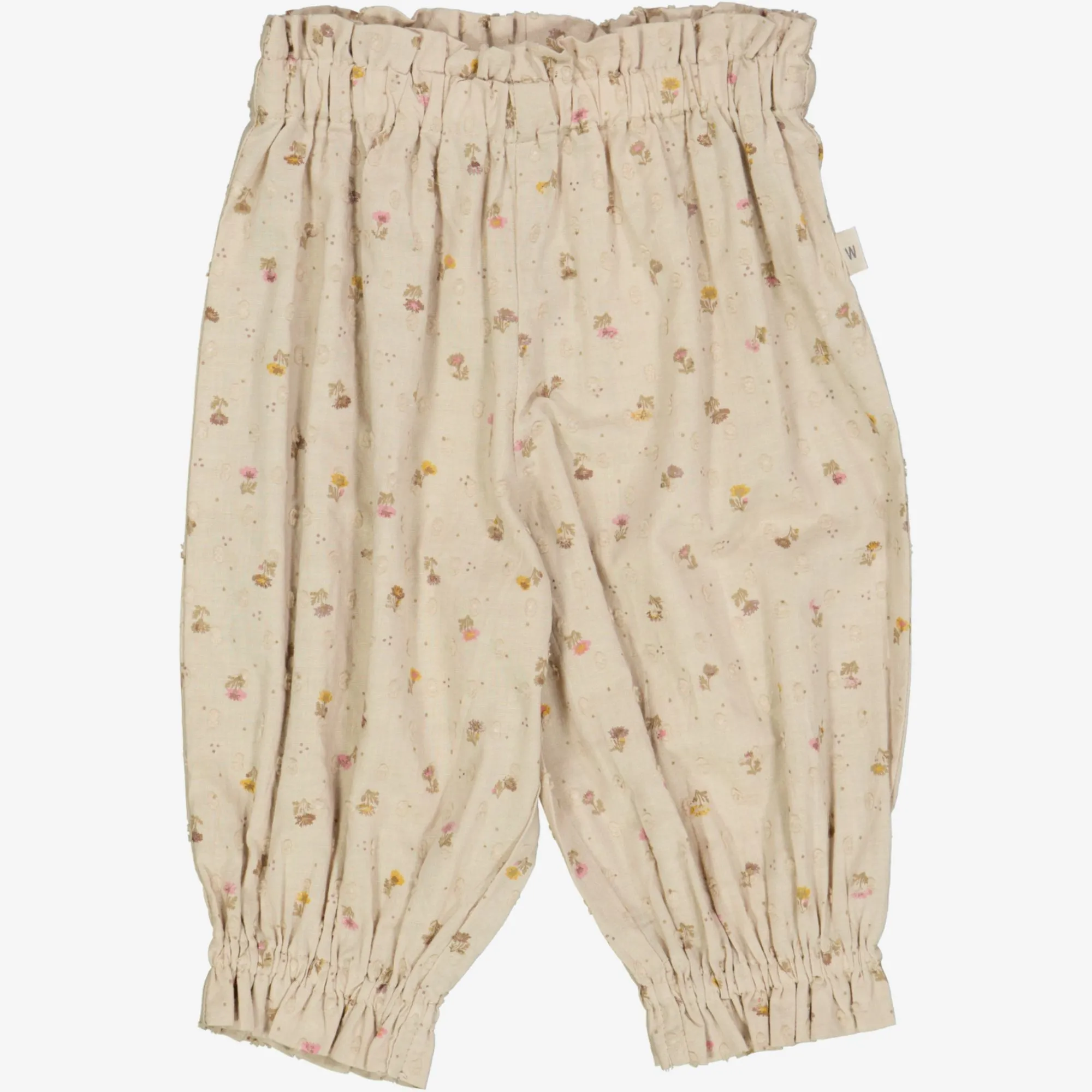 Trousers Polly | Baby - fossil flowers dot Wheat
