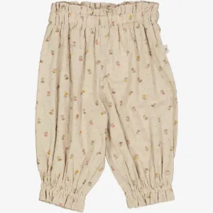 Trousers Polly | Baby - fossil flowers dot Wheat