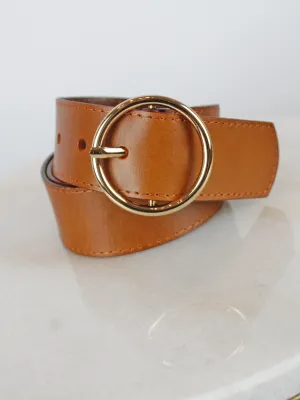 Vimoda Women's Leather Belt Camel